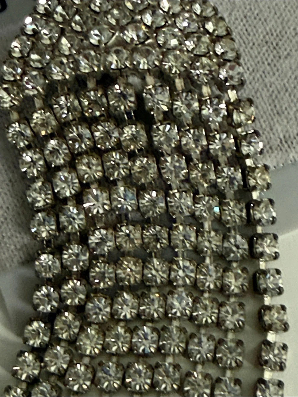 Bullocks department store Vintage long rhinestone fringe statement pin brooch